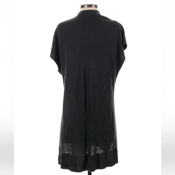 Eileen Fisher Bone Sleek Tencel Ribbed Cap Sleeve Cardigan Gray Size XXS/XS - Picture 2 of 3